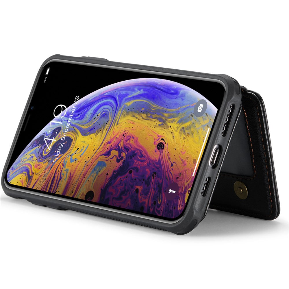 JEEHOOD J05 For iPhone XS Max Case Leather Mobile Cover with Detachable Magnetic Card Bag