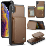 JEEHOOD J05 For iPhone XS Max Case Leather Mobile Cover with Detachable Magnetic Card Bag