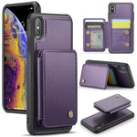 JEEHOOD J05 For iPhone XS Max Case Leather Mobile Cover with Detachable Magnetic Card Bag