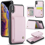 JEEHOOD J05 For iPhone XS Max Case Leather Mobile Cover with Detachable Magnetic Card Bag