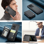 JEEHOOD J05 Samsung Galaxy S20 Ultra Cover i Læder med Aftagelig Magnetisk Kortholder