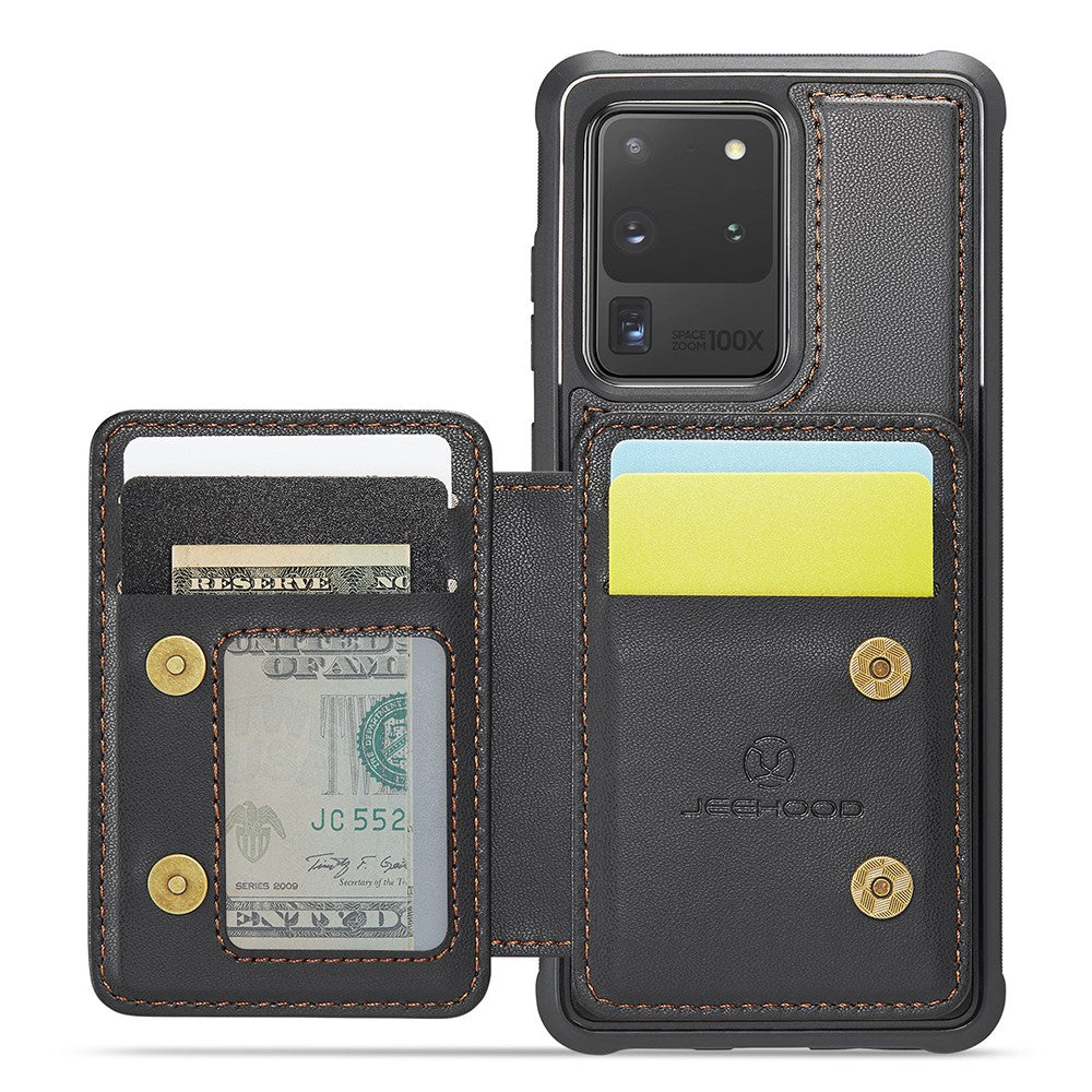 JEEHOOD J05 Samsung Galaxy S20 Ultra Cover i Læder med Aftagelig Magnetisk Kortholder