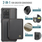 JEEHOOD J05 Samsung Galaxy S20 Ultra Cover i Læder med Aftagelig Magnetisk Kortholder