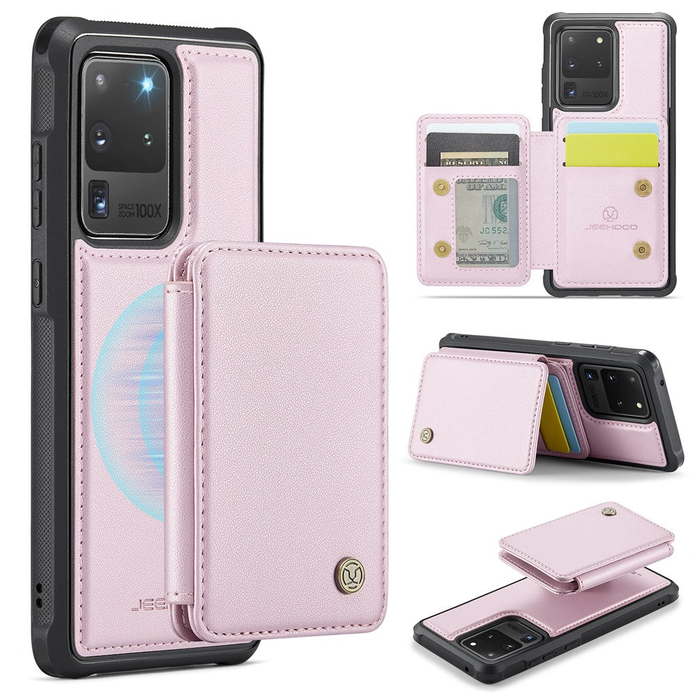 JEEHOOD J05 Samsung Galaxy S20 Ultra Cover i Læder med Aftagelig Magnetisk Kortholder