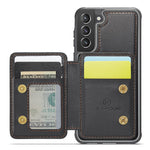 JEEHOOD J05 För Samsung Galaxy S21 5G / S21 4G Läderfodral Mobilskal med Avtagbar Magnetisk Korthållare
