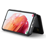 JEEHOOD J05 För Samsung Galaxy S21 5G / S21 4G Läderfodral Mobilskal med Avtagbar Magnetisk Korthållare