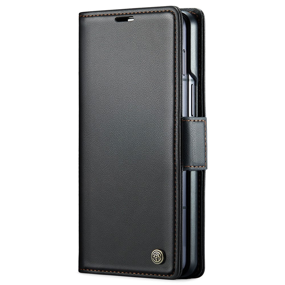 For Samsung Galaxy Z Fold6 5G Leather Case CASEME 023 RFID Blocking 3 Card Slot Mobile Cover