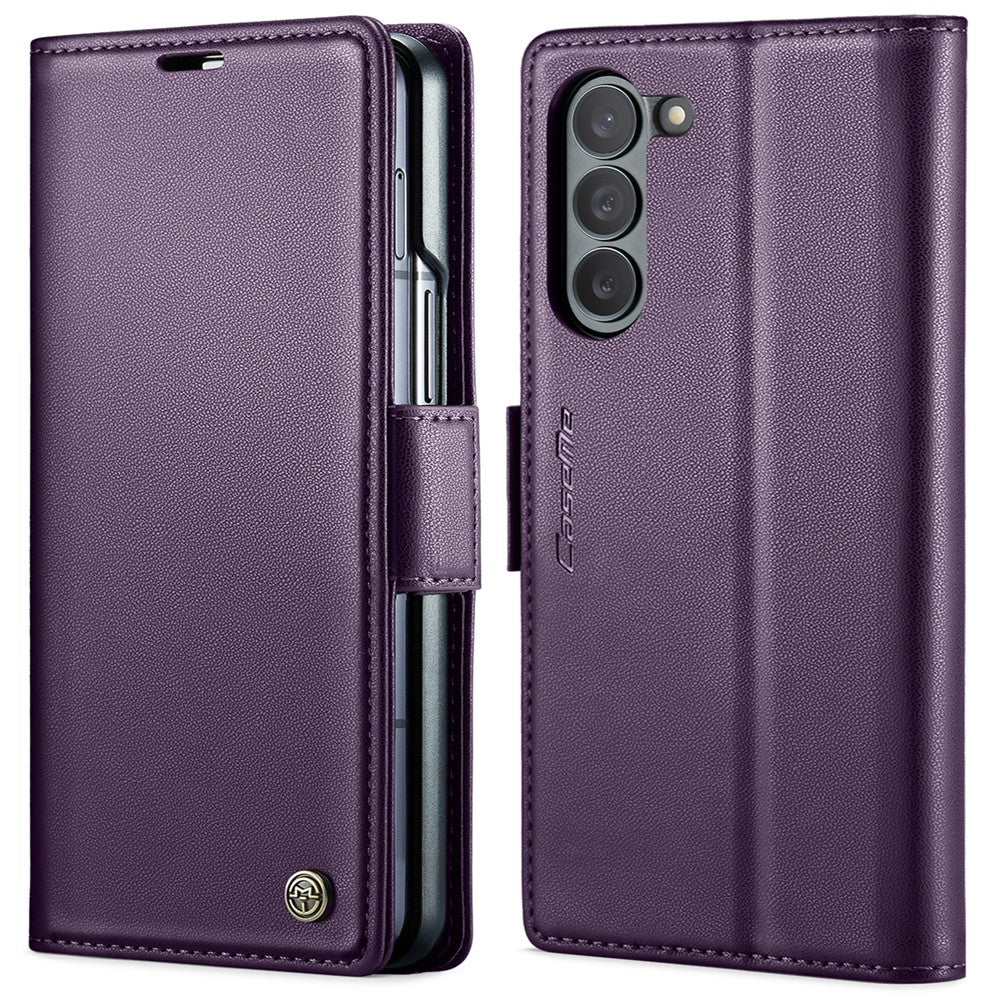 For Samsung Galaxy Z Fold6 5G Leather Case CASEME 023 RFID Blocking 3 Card Slot Mobile Cover