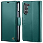For Samsung Galaxy Z Fold6 5G Leather Case CASEME 023 RFID Blocking 3 Card Slot Mobile Cover