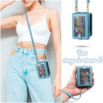 For Samsung Galaxy Z Flip7 FE 5G / Z Flip6 5G Case Leather+PC Phone Cover with Card Holder Long Strap