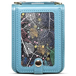For Samsung Galaxy Z Flip7 FE 5G / Z Flip6 5G Case Leather+PC Phone Cover with Card Holder Long Strap