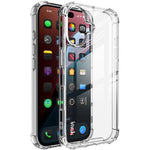 IMAK For iPhone 16 Clear Case Airbag Corners TPU Frame PC Back Cover