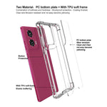 IMAK For Motorola G96 5G / Edge 50 Fusion 5G Case PC+TPU Phone Cover Airbag Corners