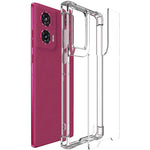 IMAK For Motorola G96 5G / Edge 50 Fusion 5G Case PC+TPU Phone Cover Airbag Corners