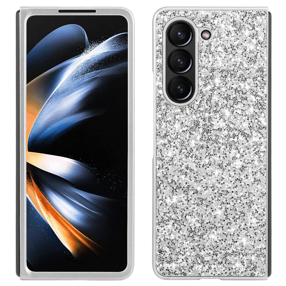 For Samsung Galaxy Z Fold6 5G Phone Case Glitter Electroplated TPU Frame PC Back Cover