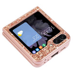Til Samsung Galaxy Z Flip7 FE 5G / Z Flip6 5G Cover Elektropletteret TPU Ramme PC Bagside Glitter Telefoncover