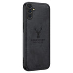 For Samsung Galaxy S24 FE Case Cloth Texture Deer Pattern Leather Back Phone Cover