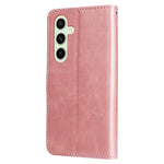 For Samsung Galaxy S24 FE Case PU Leather Stand Phone Cover with Zipper Pocket