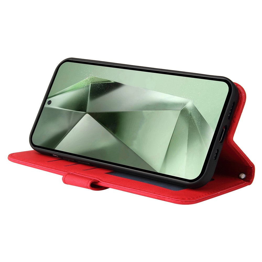 For Samsung Galaxy S24 FE Leather Wallet Cases Skin Touch Phone Cover Stand with Strap