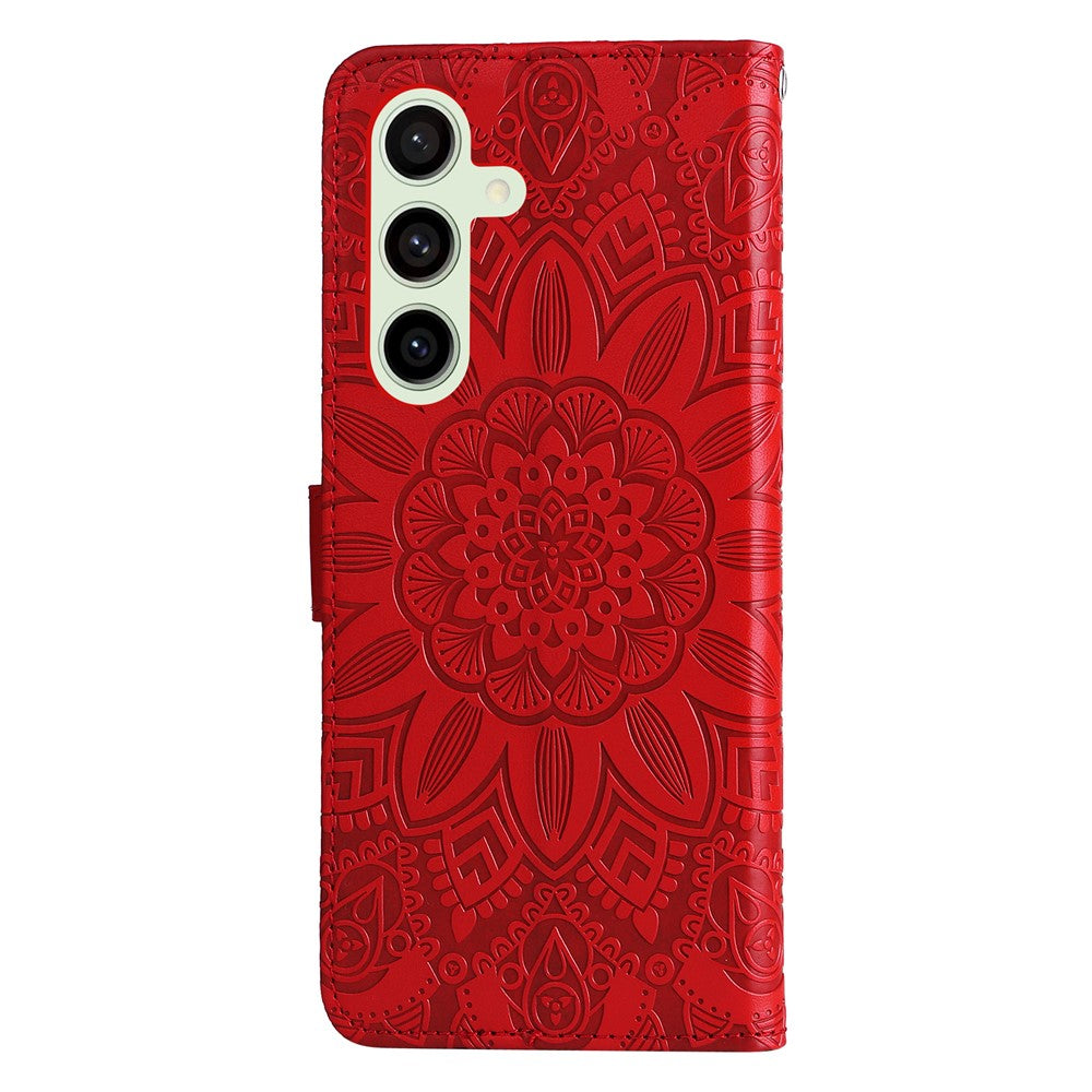 For Samsung Galaxy S24 FE Wallet Case Sunflower PU Leather Phone Cover