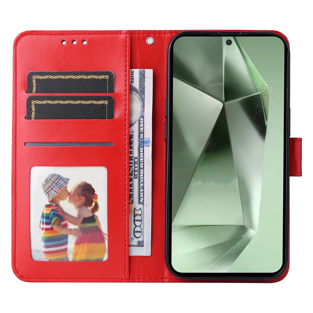 For Samsung Galaxy S24 FE Wallet Case Sunflower PU Leather Phone Cover