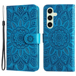 For Samsung Galaxy S24 FE Wallet Case Sunflower PU Leather Phone Cover