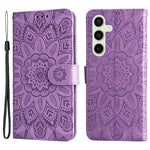 For Samsung Galaxy S24 FE Wallet Case Sunflower PU Leather Phone Cover