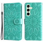 For Samsung Galaxy S24 FE Wallet Case Sunflower PU Leather Phone Cover
