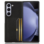 For Samsung Galaxy Z Fold6 5G Case Card Holder Litchi Texture Leather+PC Folding Phone Cover
