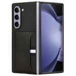 For Samsung Galaxy Z Fold6 5G Case Card Holder Litchi Texture Leather+PC Folding Phone Cover