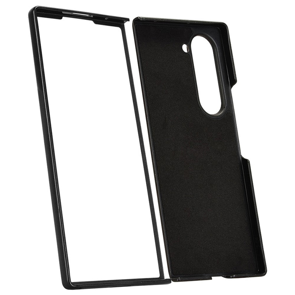 For Samsung Galaxy Z Fold6 5G Case Card Holder Litchi Texture Leather+PC Folding Phone Cover