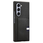 For Samsung Galaxy Z Fold6 5G Case Card Holder Litchi Texture Leather+PC Folding Phone Cover
