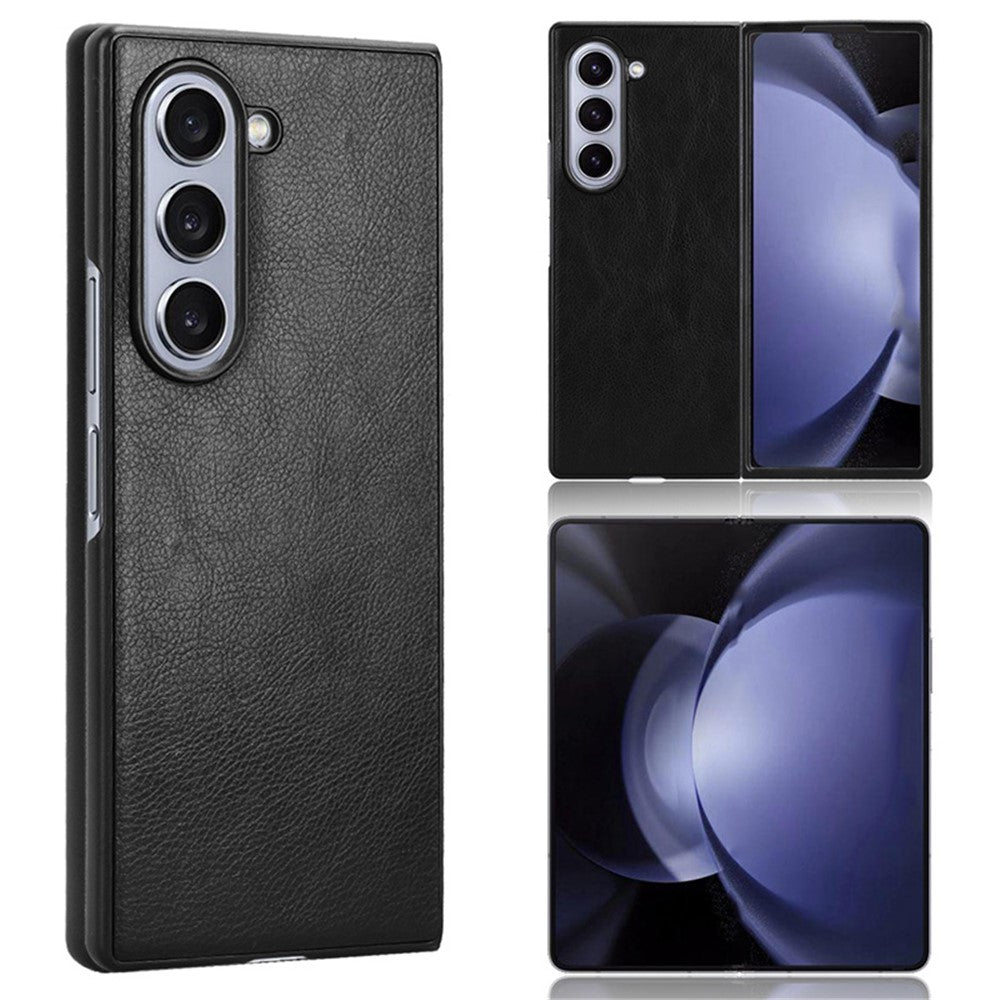 For Samsung Galaxy Z Fold6 5G Case Litchi Texture PU Leather + PC Phone Cover
