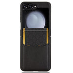 For Samsung Galaxy Z Flip7 FE 5G / Z Flip6 5G Case Litchi Texture Leather Coated PC Phone Cover Card Slot