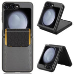For Samsung Galaxy Z Flip7 FE 5G / Z Flip6 5G Case Litchi Texture Leather Coated PC Phone Cover Card Slot