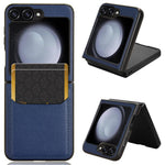 For Samsung Galaxy Z Flip7 FE 5G / Z Flip6 5G Case Litchi Texture Leather Coated PC Phone Cover Card Slot