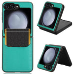 For Samsung Galaxy Z Flip7 FE 5G / Z Flip6 5G Case Litchi Texture Leather Coated PC Phone Cover Card Slot