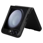 Til Samsung Galaxy Z Flip7 FE 5G / Z Flip6 5G etui med syninger, koskindstekstur, læderbagside telefoncover