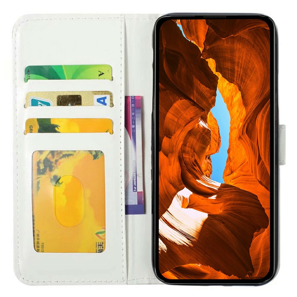 Til iPhone 16 Plus Cover Stativ Kortholder Læder Telefoncover 3D Kreativt Mønster Design