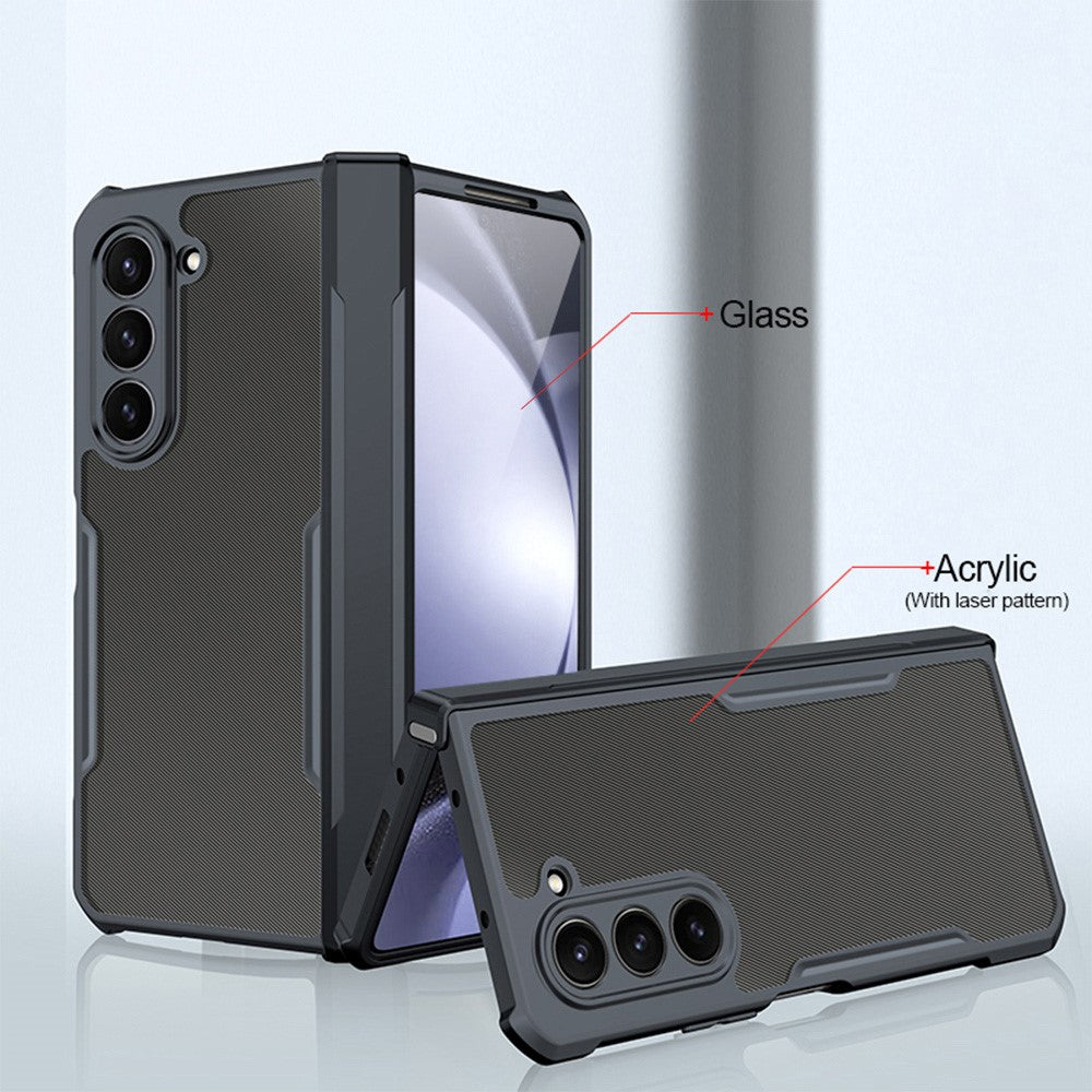 XUNDD For Samsung Galaxy Z Fold6 5G Case TPU+Acrylic Precise Cutouts Phone Cover with Screen Film / Protective Bar