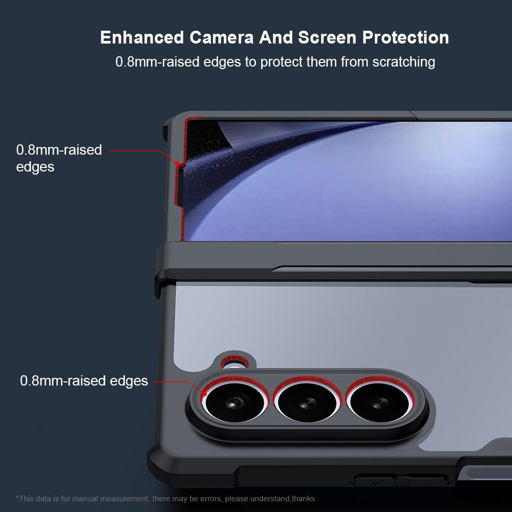 XUNDD For Samsung Galaxy Z Fold6 5G Case TPU+Acrylic Precise Cutouts Phone Cover with Screen Film / Protective Bar