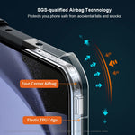 XUNDD For Samsung Galaxy Z Fold6 5G Case TPU+Acrylic Precise Cutouts Phone Cover with Screen Film / Protective Bar
