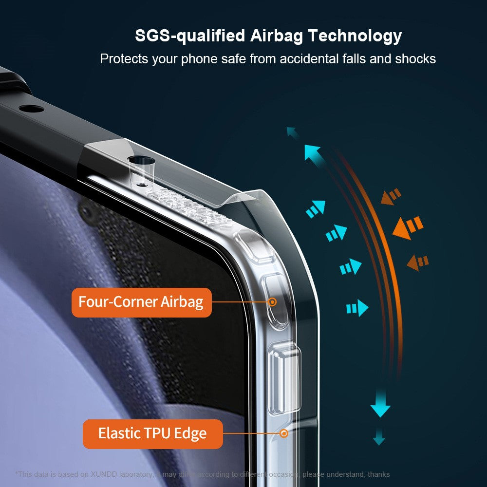 XUNDD For Samsung Galaxy Z Fold6 5G Case TPU+Acrylic Precise Cutouts Phone Cover with Screen Film / Protective Bar