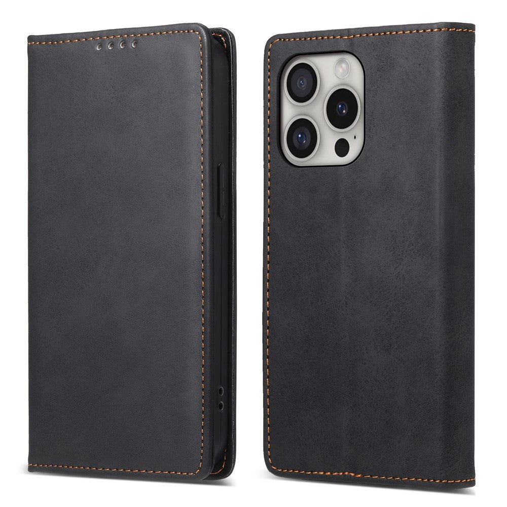 DF-05 For iPhone 16 Pro Wallet Case RFID Blocking PU Leather Phone Cover