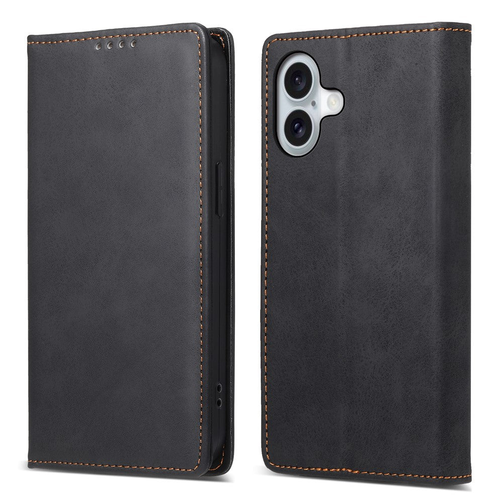 DF-05 For iPhone 16 Case PU Leather RFID Blocking Phone Cover