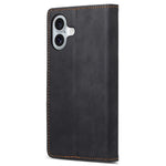 DF-05 For iPhone 16 Case PU Leather RFID Blocking Phone Cover