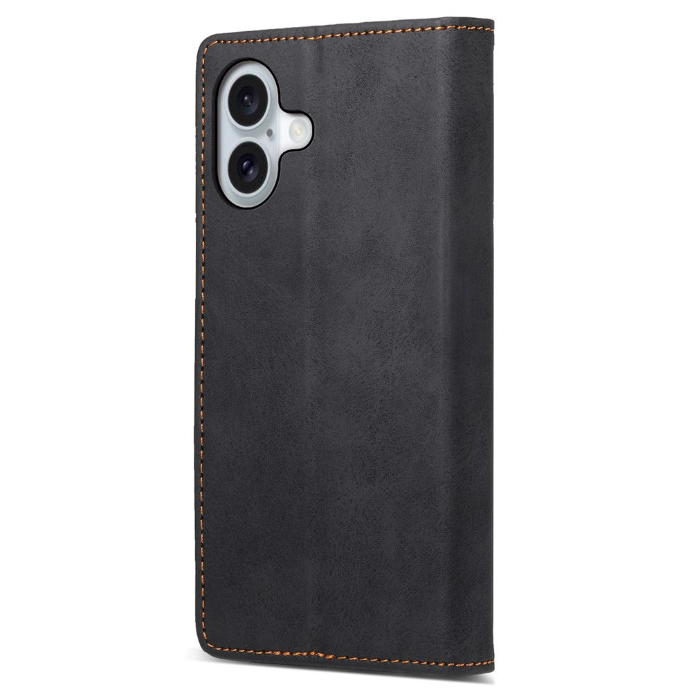 DF-05 For iPhone 16 Case PU Leather RFID Blocking Phone Cover