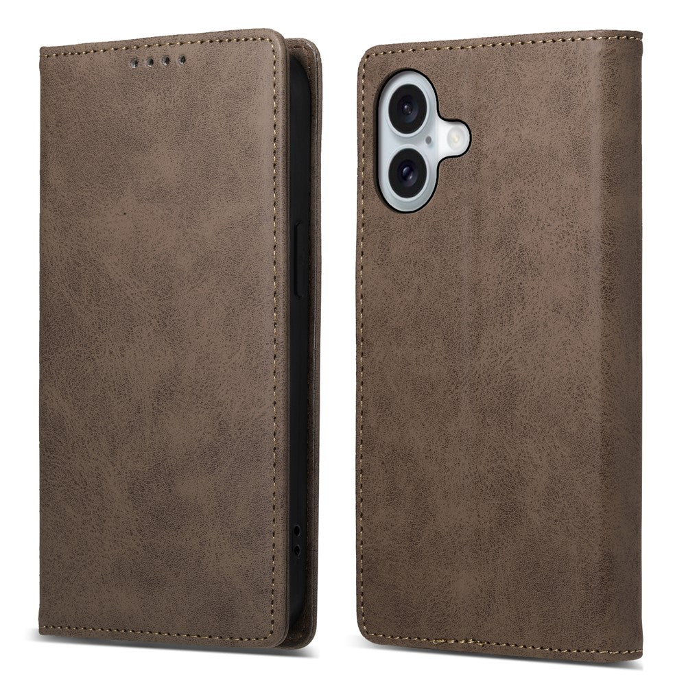 DF-05 For iPhone 16 Case PU Leather RFID Blocking Phone Cover