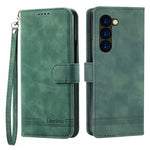 DIERFENG DF-03 Til Samsung Galaxy Z Fold6 5G Pung Telefoncover med Prægede Linjer i Læder