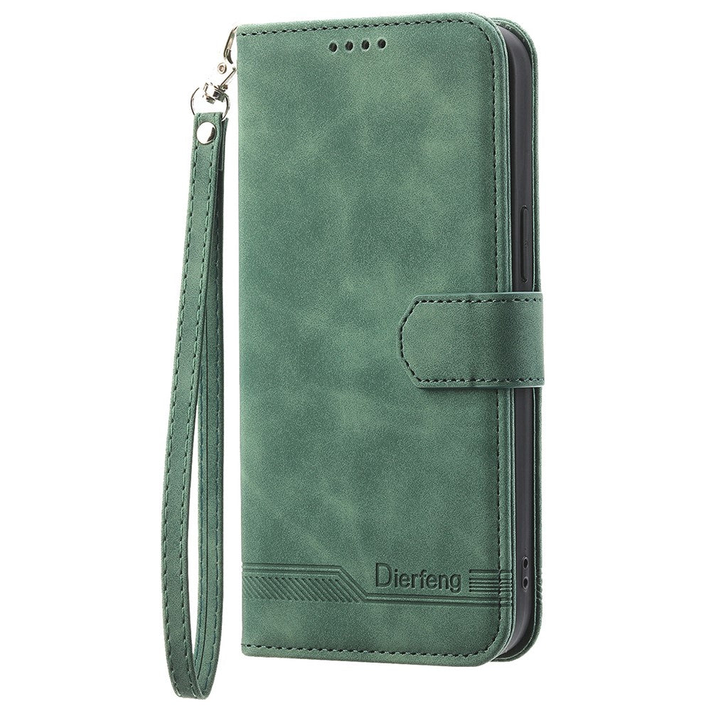 DIERFENG DF-03 Til Samsung Galaxy Z Fold6 5G Pung Telefoncover med Prægede Linjer i Læder